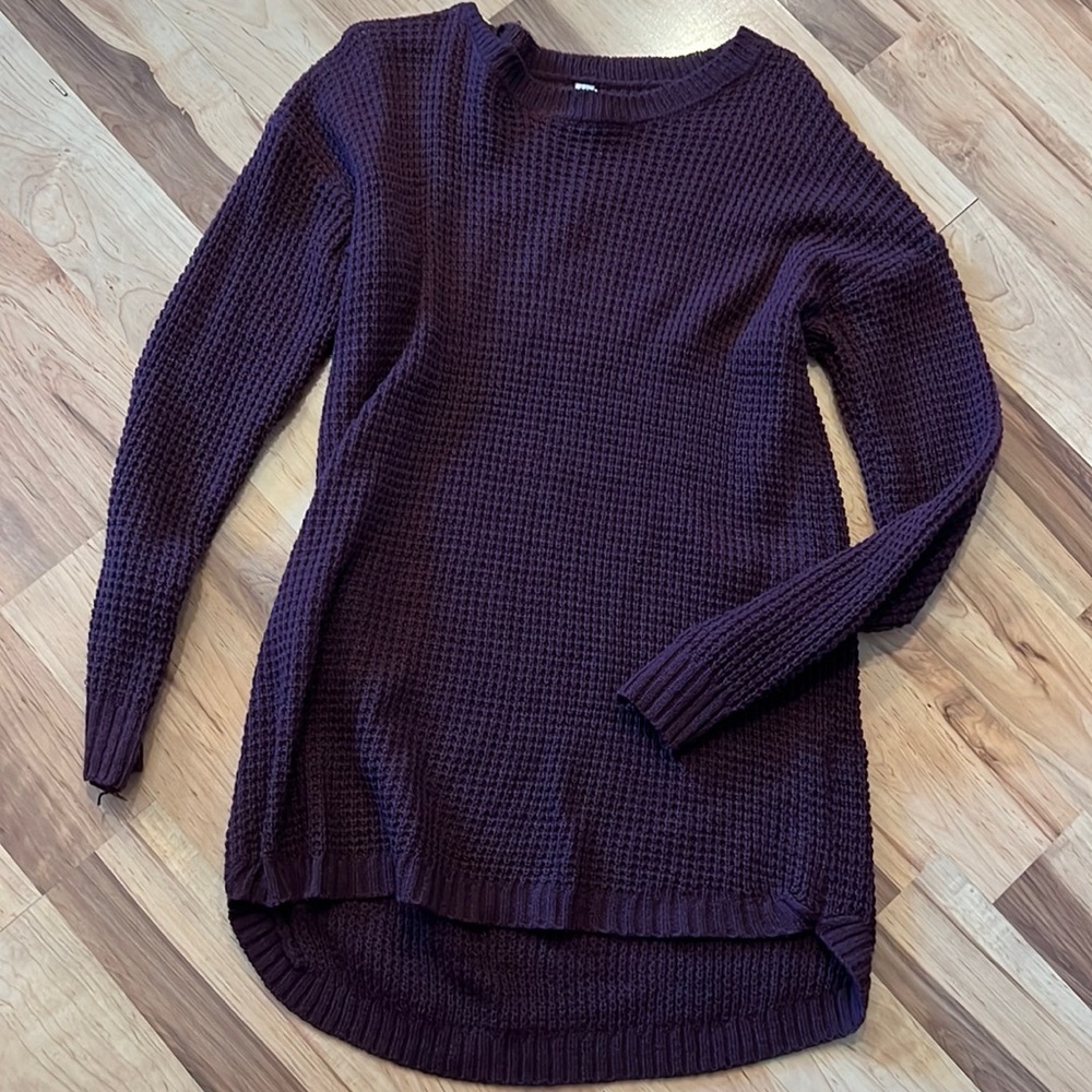 Womens waffle knit sweater